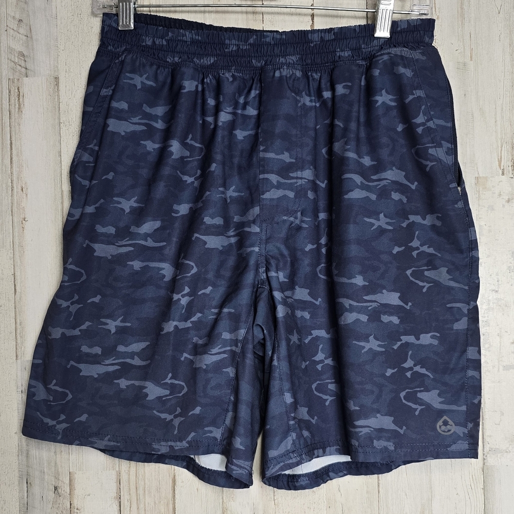 REI Tasc Performance Recess Training Shorts Men's Medium Unlined Blue Camo